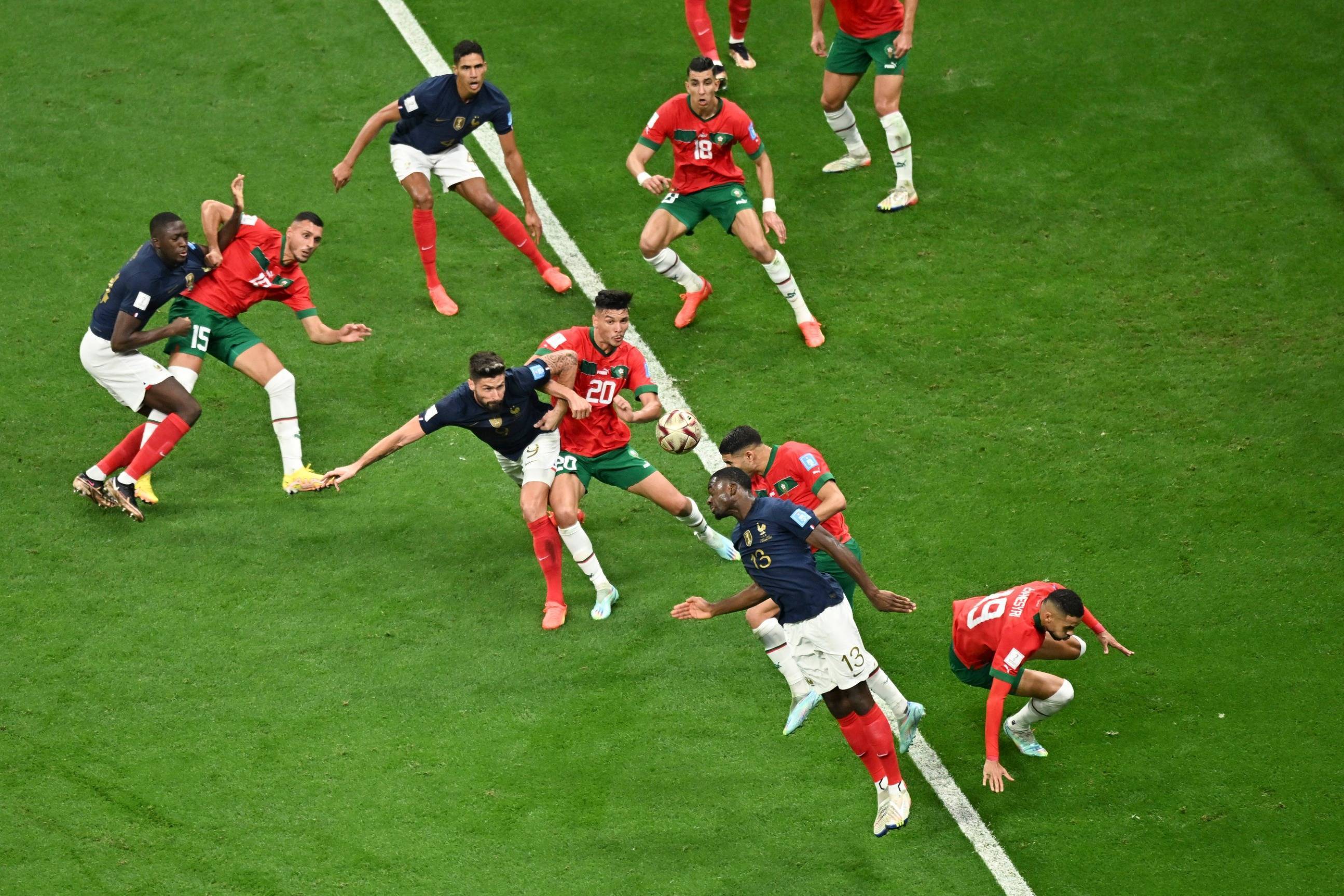 摩洛哥队在比赛中展现团队精神